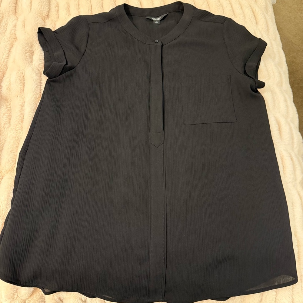 Simply Vera Vera Wang Black Textured Blouse